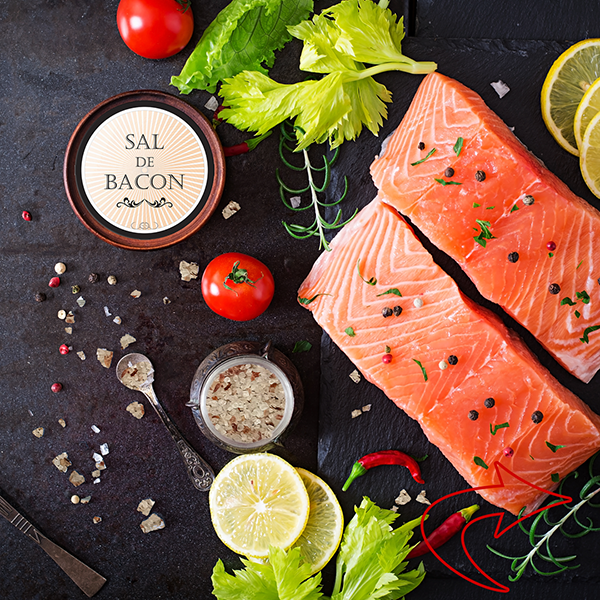 Salmão com Sal de Bacon